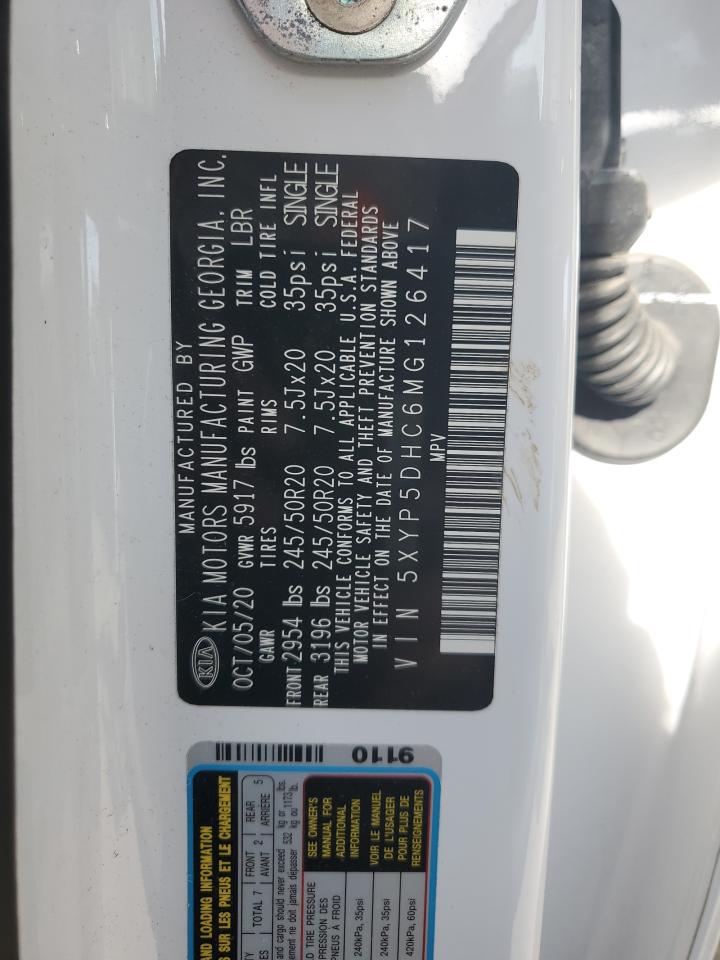 2021 KIA Telluride VIN 5XYP5DHC6MG126417 Copart auction photo, front end / side damage thumbnail 14
