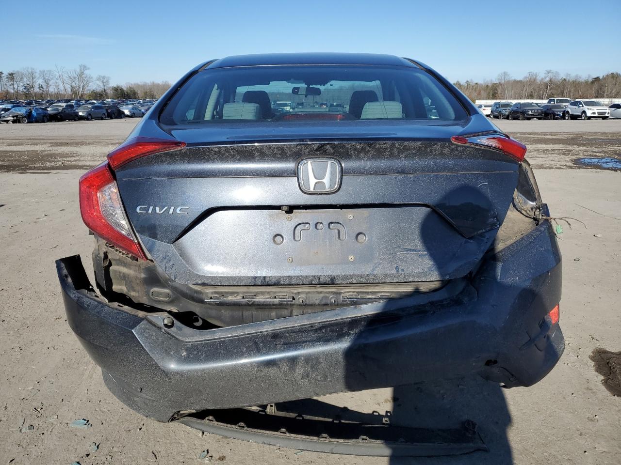 2016 Honda Civic VIN 19XFC2F65GE076954 Copart auction photo, rear end / side damage thumbnail 6