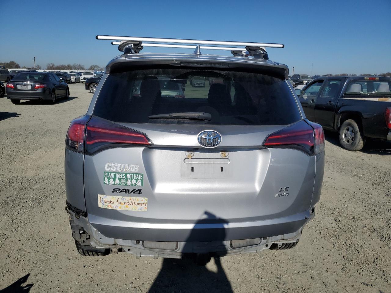 2018 Toyota RAV 4 VIN 2T3BFREV1JW758460 Copart auction photo, rear end damage thumbnail 6