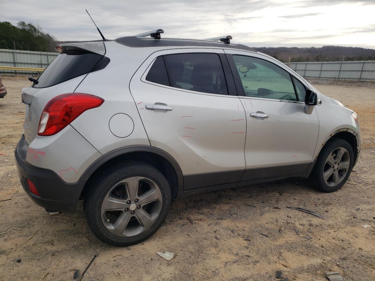2014 Buick Encore VIN KL4CJGSB3EB691953 Copart auction photo, front end / side damage thumbnail 3