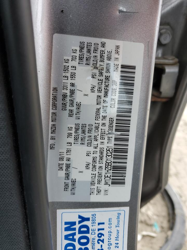 2011 Mazda 2 VIN JM1DE1HZ6B0130251 Copart auction photo, rear end / minor dent/scratches damage thumbnail 14