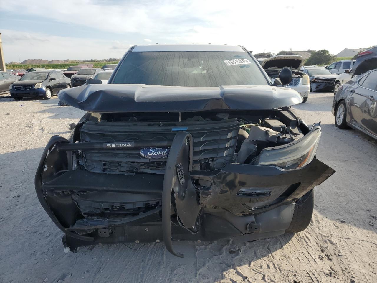 2017 Ford Explorer VIN 1FM5K8AR6HGA63078 Copart auction photo, front end / undercarriage damage thumbnail 5
