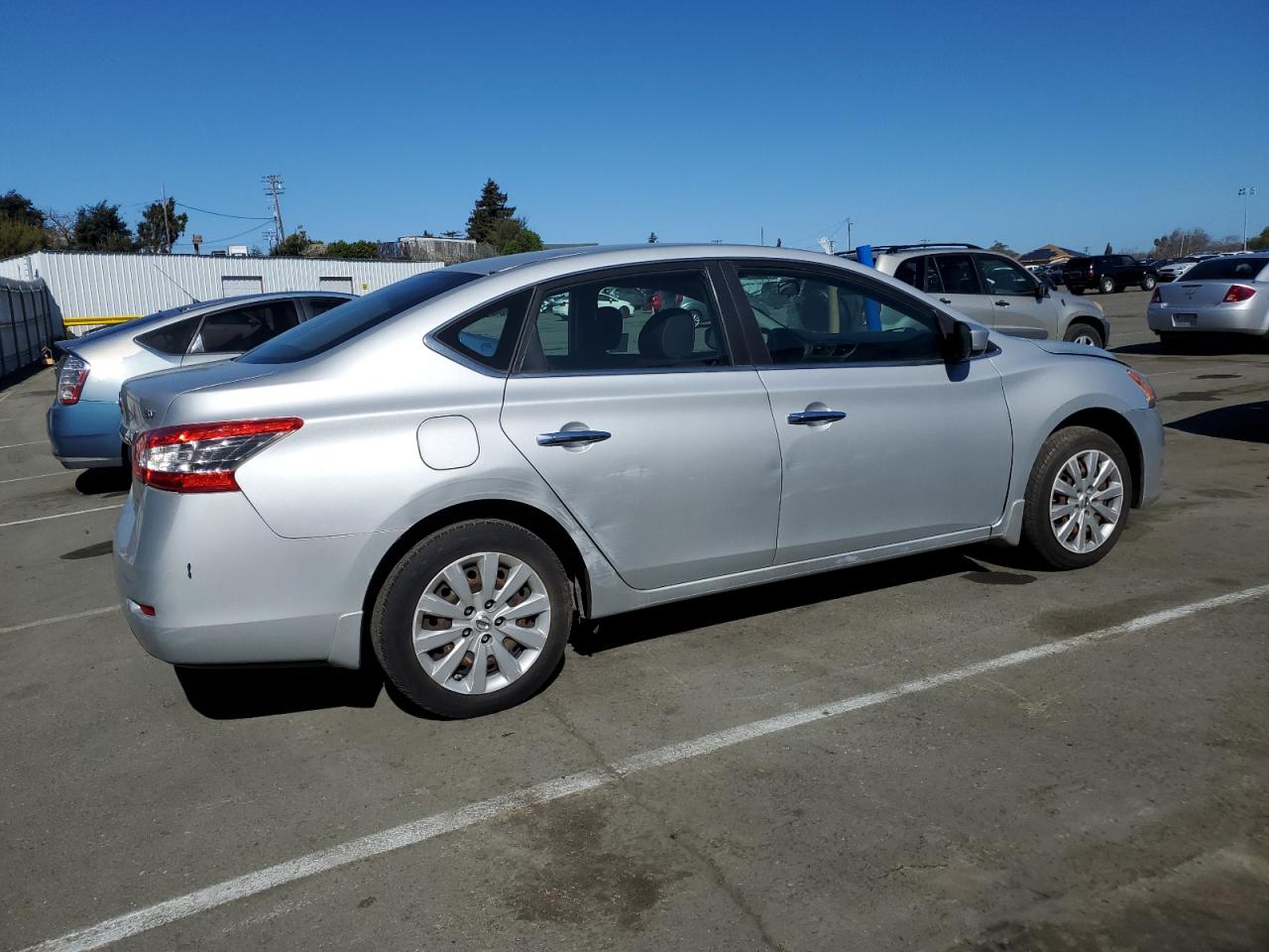2014 Nissan Sentra VIN 1N4AB7AP1EN851517 Copart auction photo, side / minor dent/scratches damage thumbnail 3
