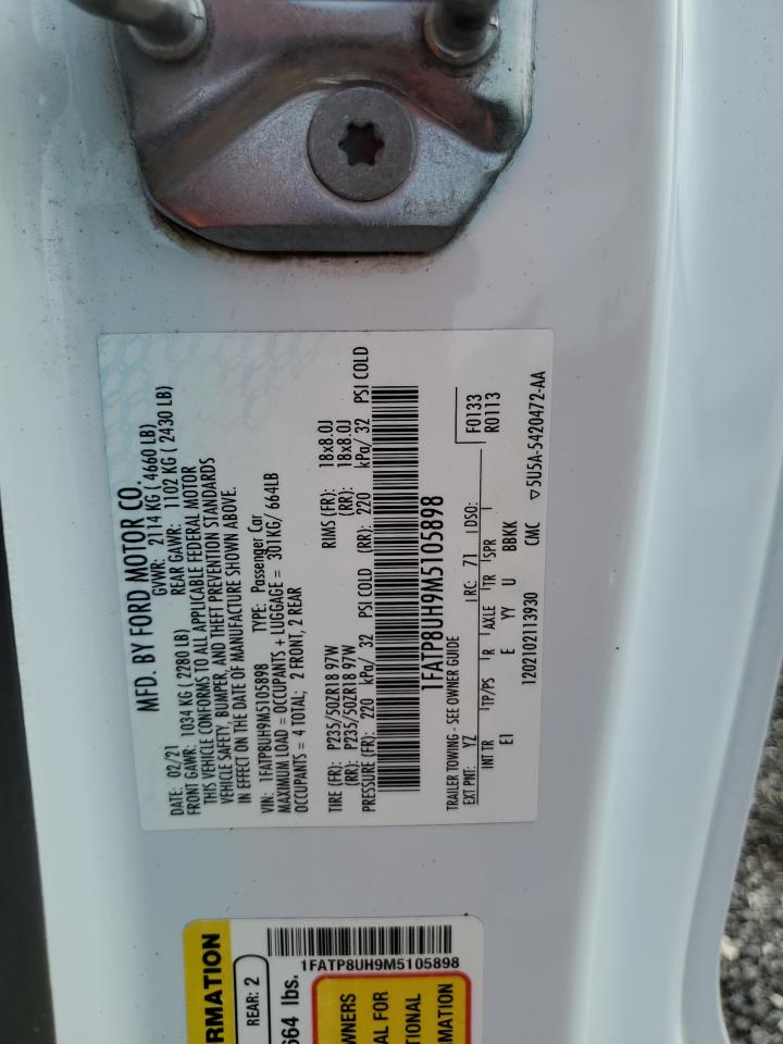 2021 Ford Mustang VIN 1FATP8UH9M5105898 Copart auction photo, all over damage thumbnail 12