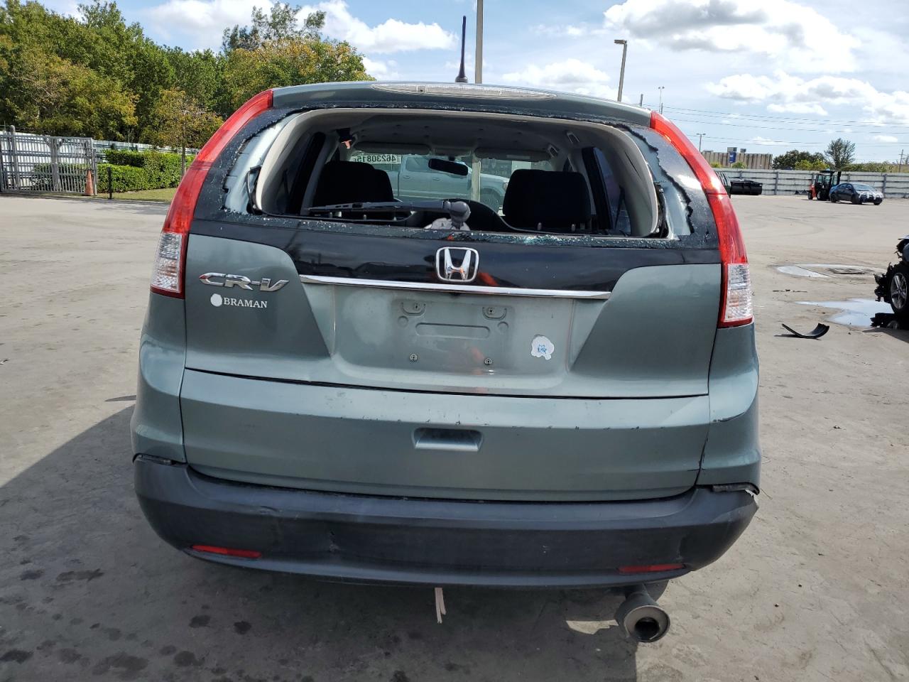 2012 Honda CR-V VIN 2HKRM3H38CH514326 Copart auction photo, rear end damage thumbnail 6