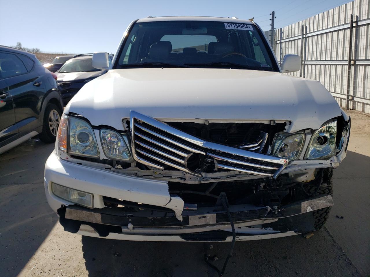 2006 Lexus LX VIN JTJHT00W164012493 Copart auction photo, front end / minor dent/scratches damage thumbnail 5