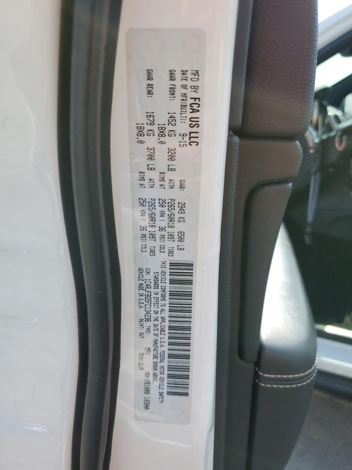 2015 Jeep Grand Cherokee VIN 1C4RJFBG5FC134236 Copart auction photo, front end / minor dent/scratches damage thumbnail 14