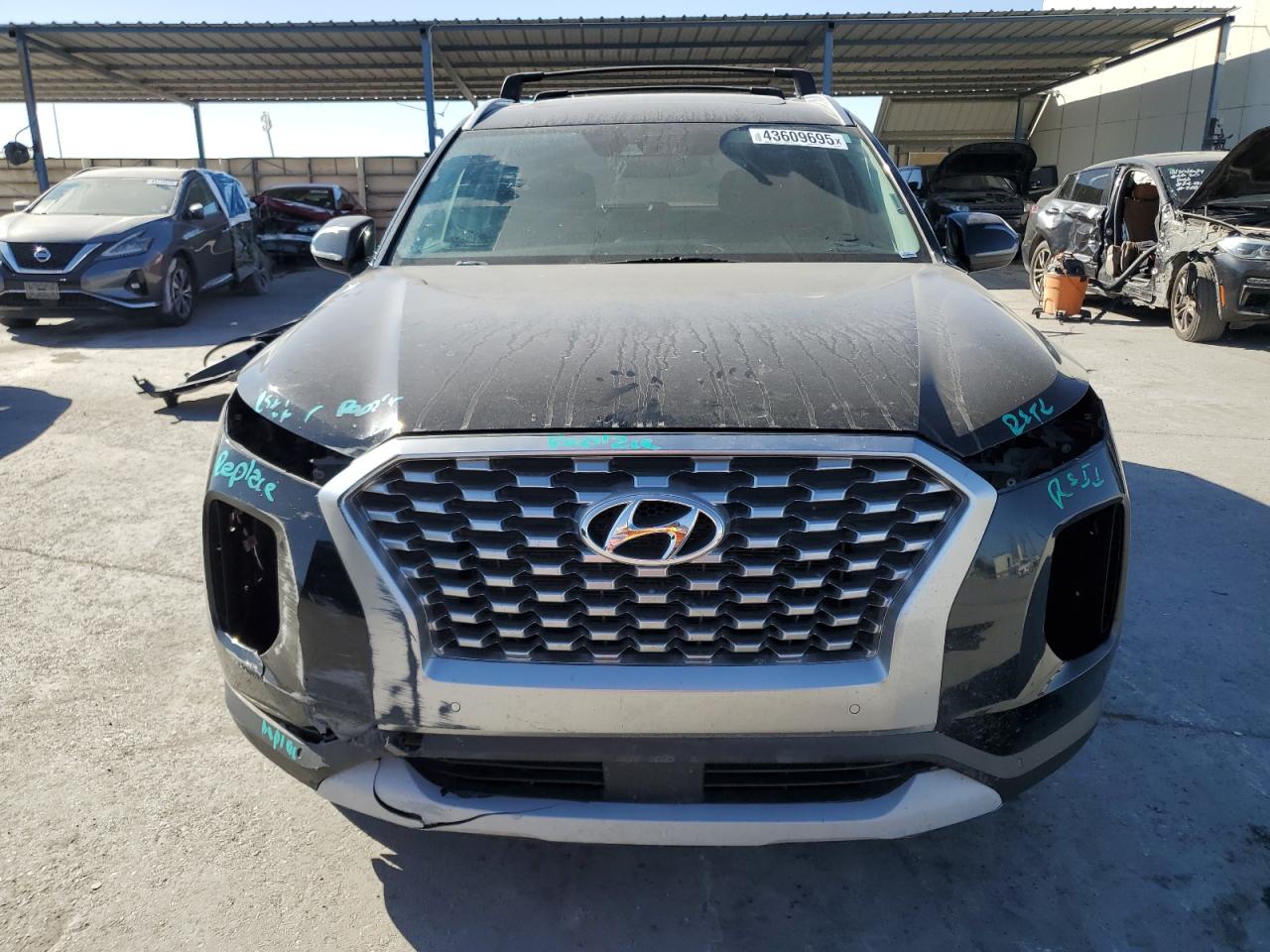 2021 Hyundai Palisade VIN KM8R3DHE5MU194301 Copart auction photo, rear end / front end damage thumbnail 5