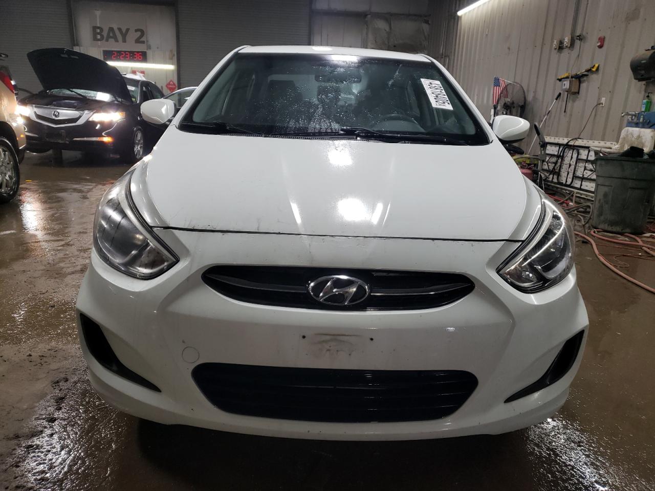 2015 Hyundai Accent VIN KMHCT4AE3FU917274 Copart auction photo, side / front end damage thumbnail 5
