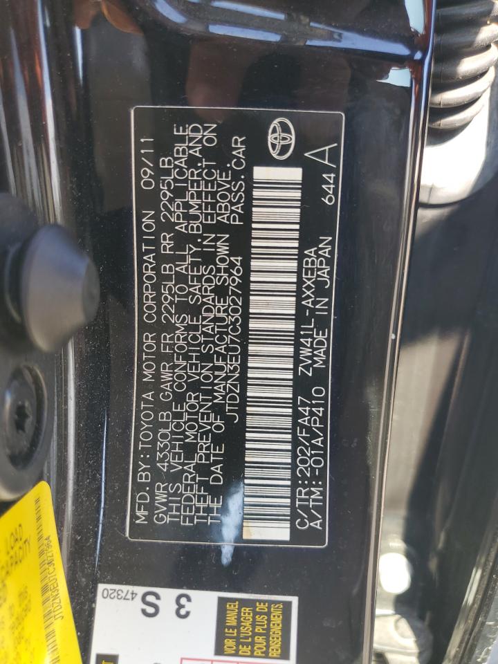 2012 Toyota Prius VIN JTDZN3EU7C3027964 Copart auction photo, front end / minor dent/scratches damage thumbnail 12