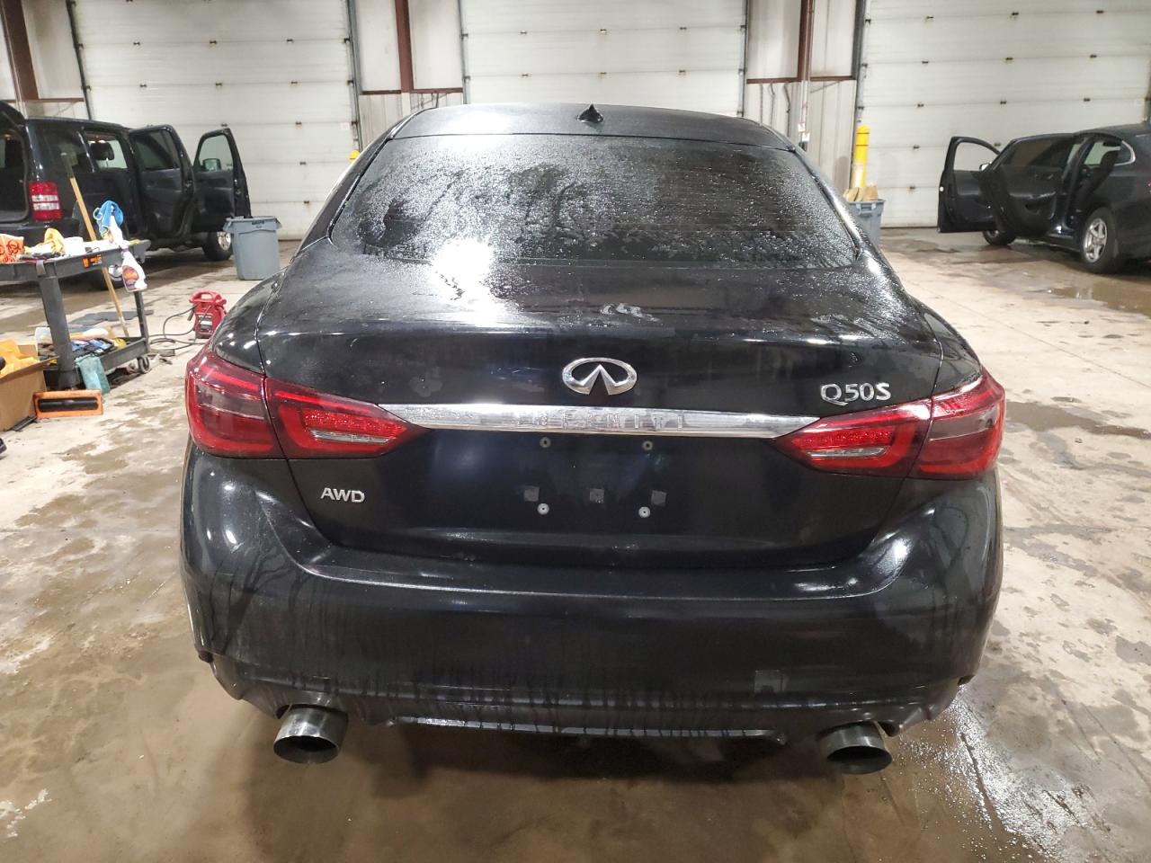 2018 Infiniti Q50 VIN JN1EV7AR3JM431412 Copart auction photo, front end / side damage thumbnail 6