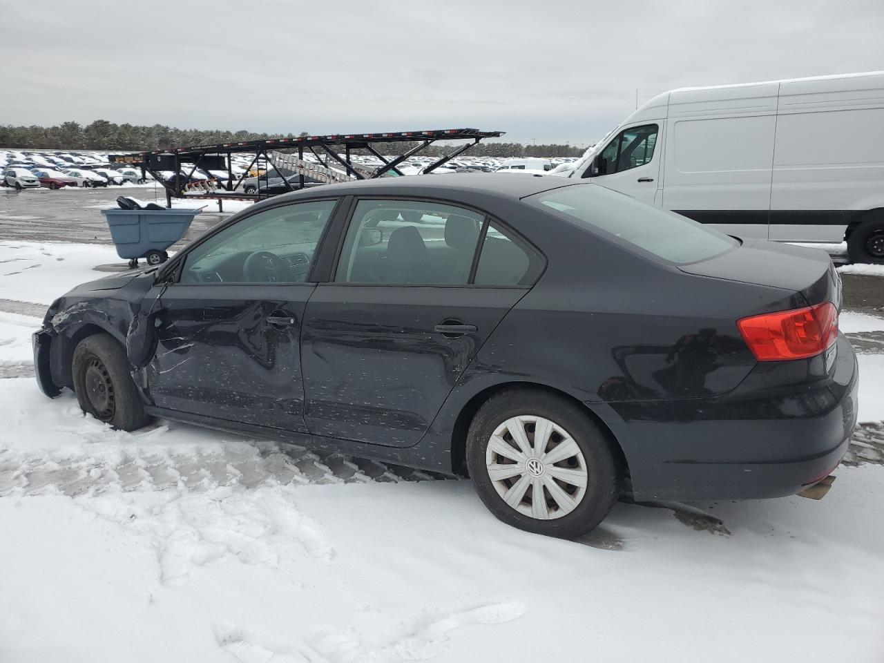 2014 Volkswagen Jetta VIN 3VW2K7AJ5EM321472 Copart auction photo, front end / side damage thumbnail 2