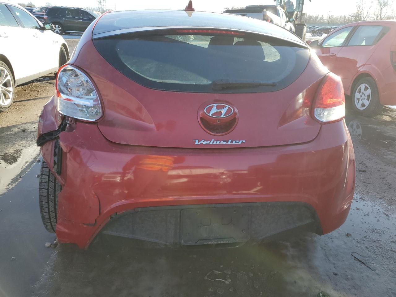 2015 Hyundai Veloster VIN KMHTC6ADXFU233700 Copart auction photo, rear end damage thumbnail 6