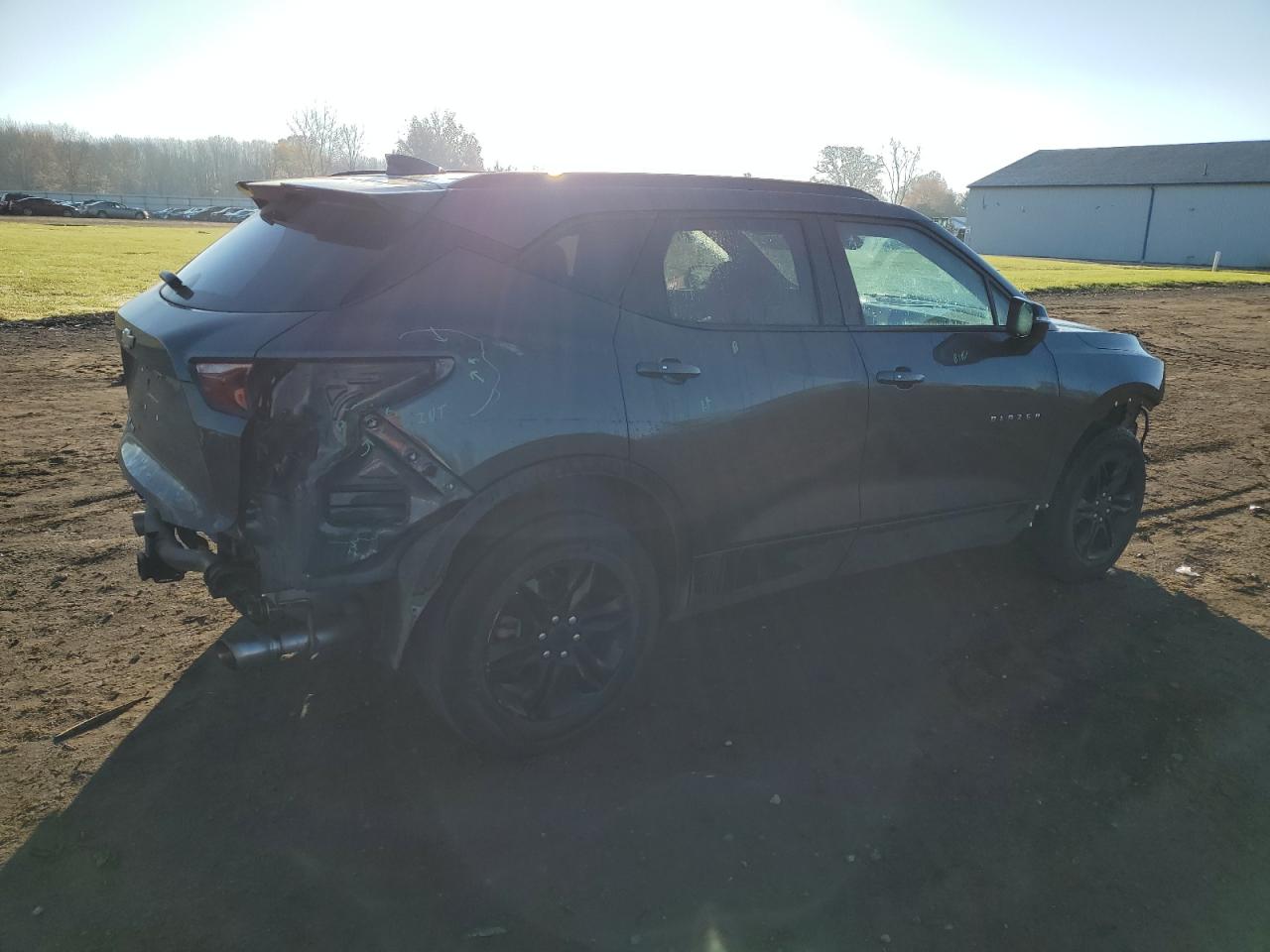 2022 Chevrolet Blazer VIN 3GNKBHR45NS233970 Copart auction photo, front end / rear end damage thumbnail 3