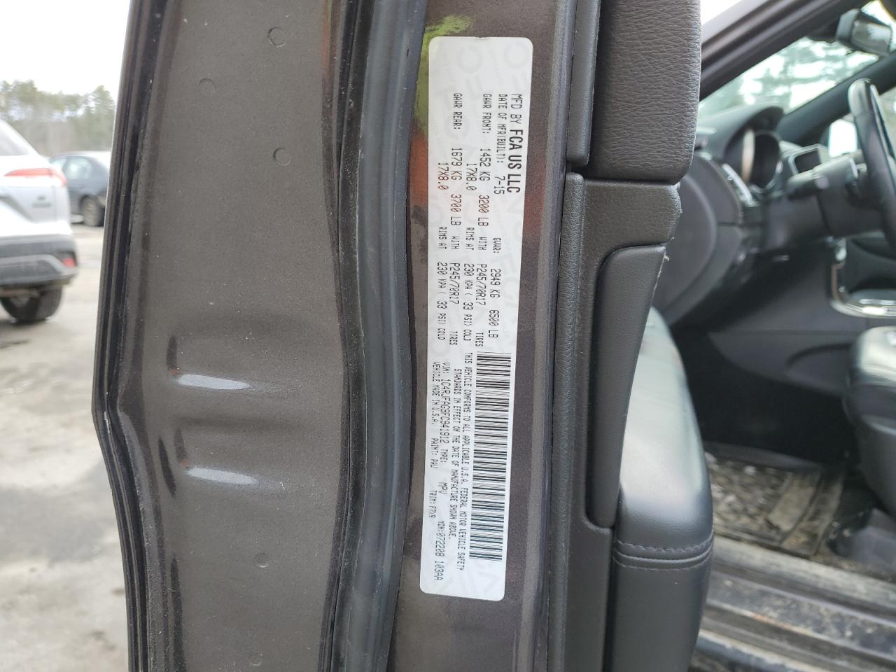 2015 Jeep Grand Cherokee VIN 1C4RJFAG9FC941912 Copart auction photo, front end damage thumbnail 14