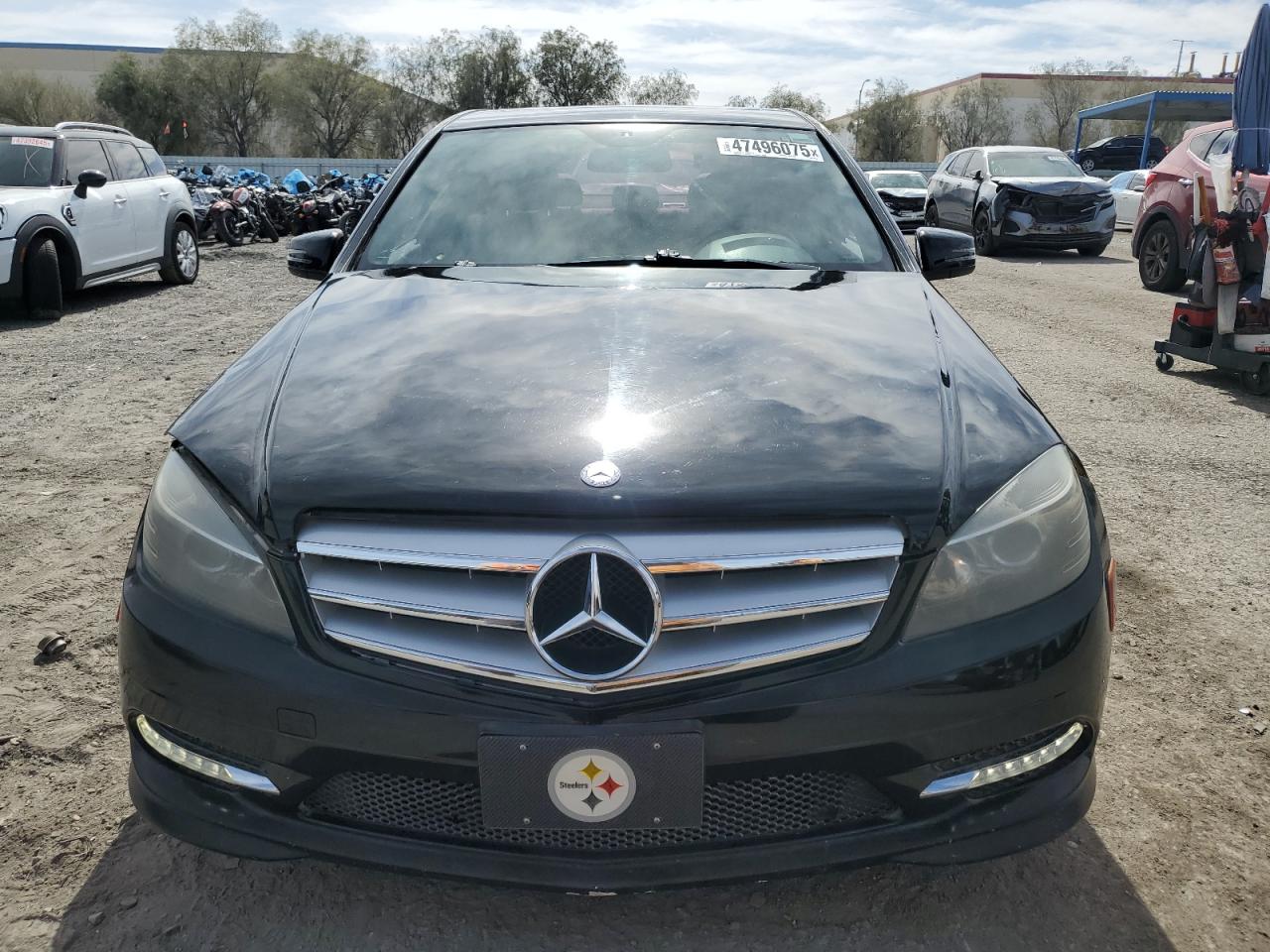 2011 Mercedes-Benz C-klasse VIN WDDGF5EB3BA521186 Copart auction photo, front end / side damage thumbnail 5
