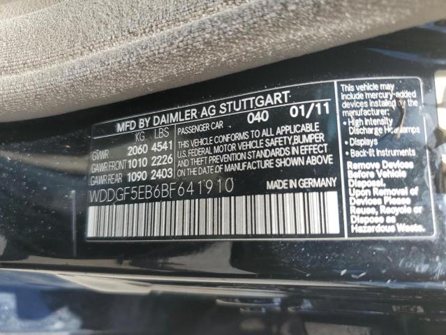 2011 Mercedes-Benz C-klasse VIN WDDGF5EB6BF641910 Copart auction photo, water/flood damage thumbnail 13