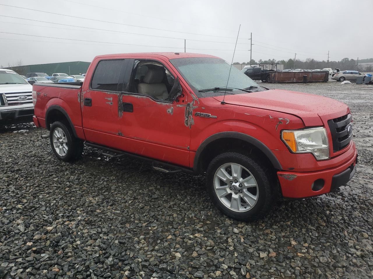 2009 Ford F-150 VIN 1FTPW14V49KC89104 Copart auction photo, front end / side damage thumbnail 4