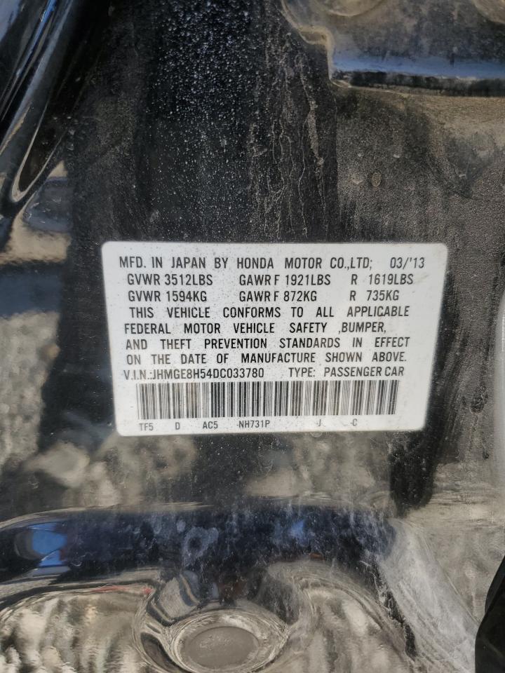2013 Honda Fit VIN JHMGE8H54DC033780 Copart auction photo, front end damage thumbnail 12