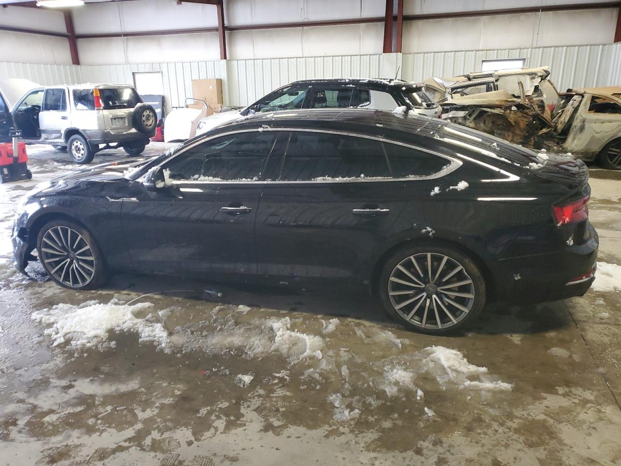 2018 Audi A5 VIN WAUBNCF54JA128829 Copart auction photo, undercarriage / front end damage thumbnail 2