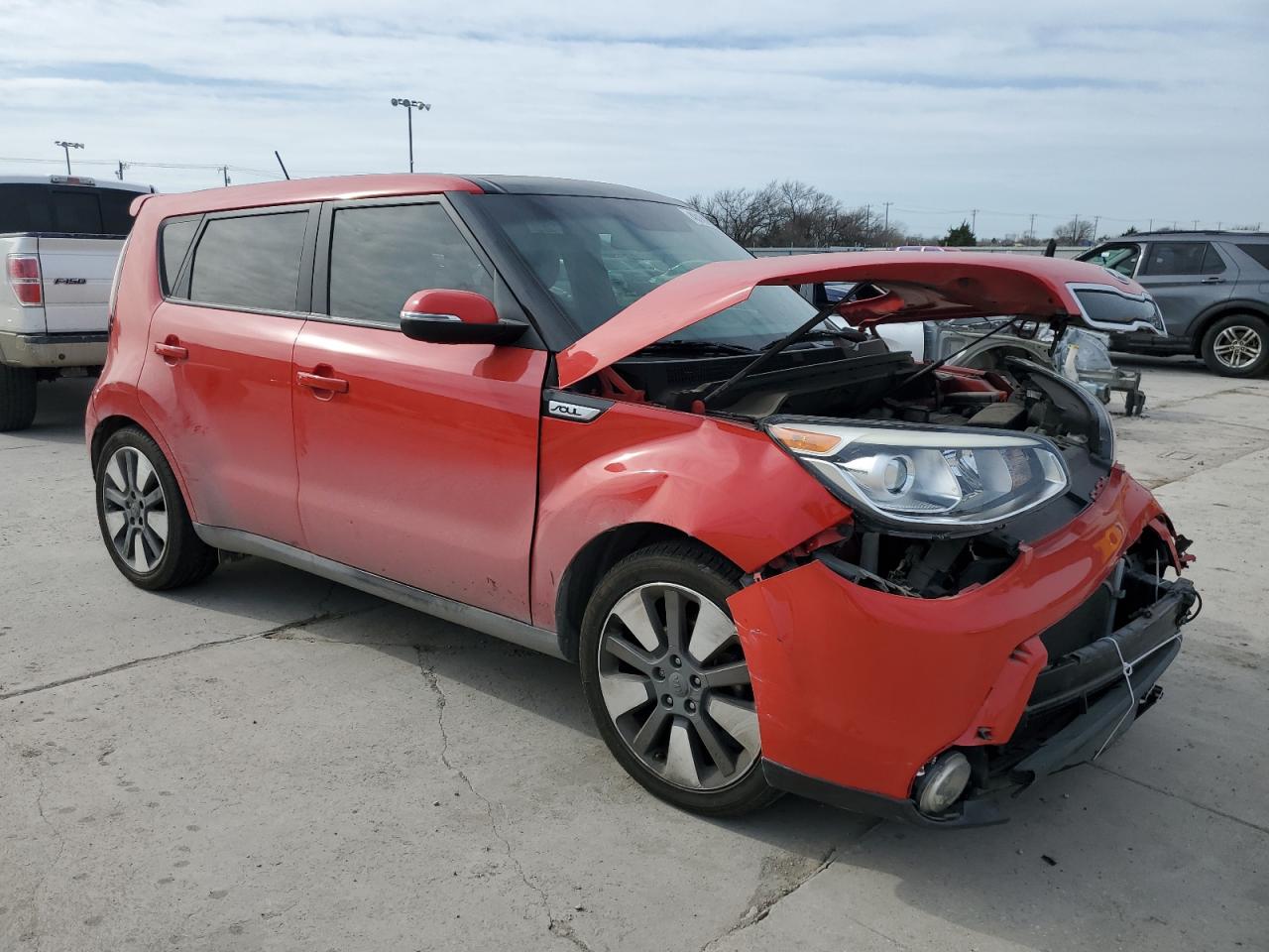 2015 KIA Soul VIN KNDJX3A57F7760678 Copart auction photo, front end damage thumbnail 4