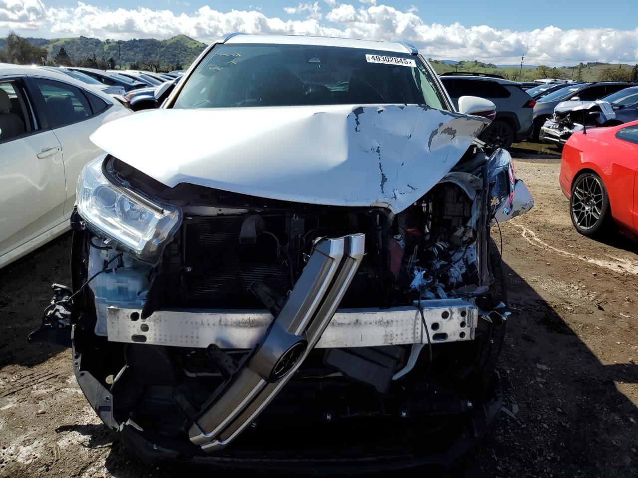 2017 Toyota Highlander VIN 5TDJZRFH0HS455970 Copart auction photo, front end damage thumbnail 5