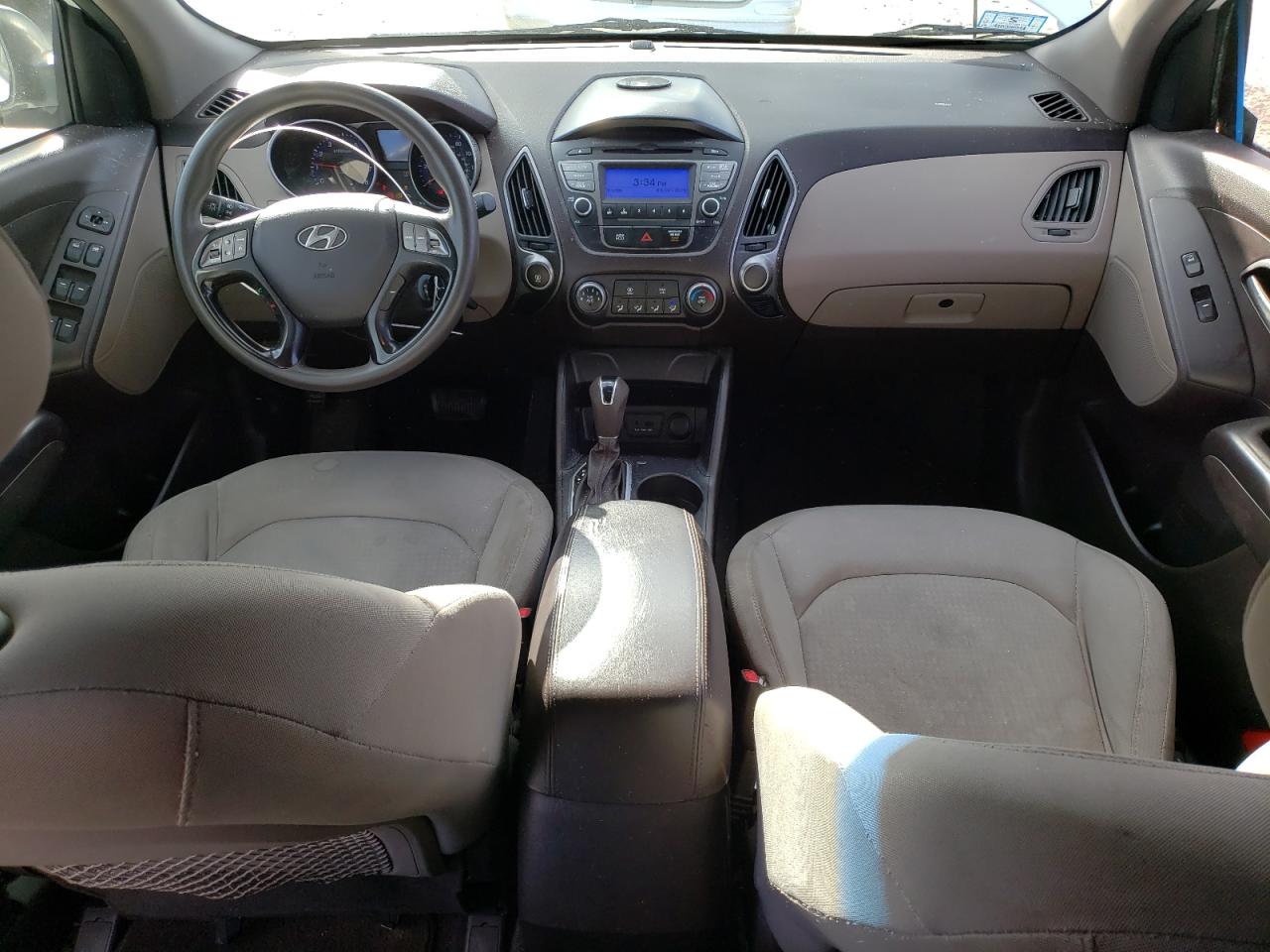 2014 Hyundai Tucson VIN KM8JT3AF3EU890134 Copart auction photo, side / front end damage thumbnail 8