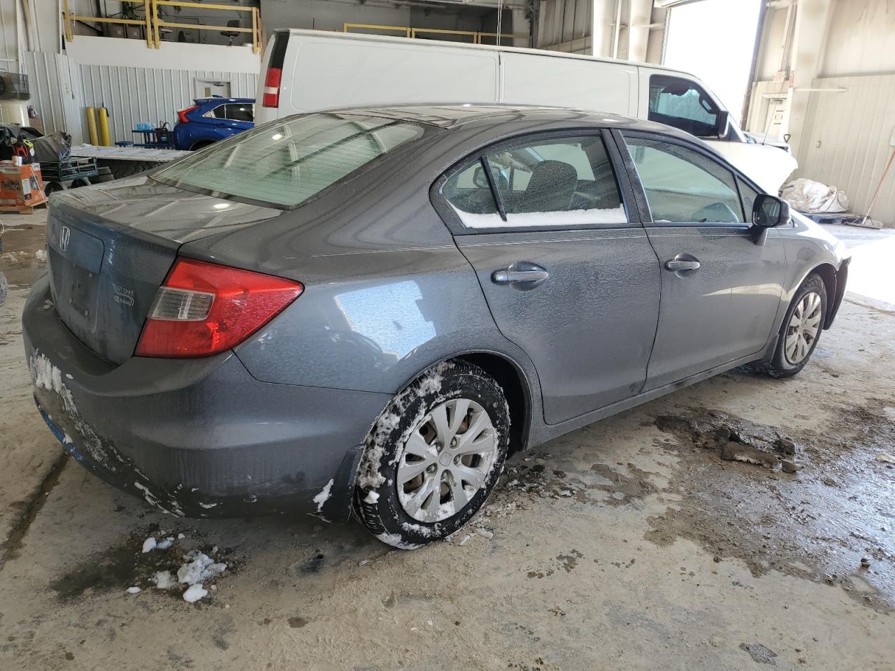 2012 Honda Civic VIN 19XFB2F59CE023596 Copart auction photo, front end / side damage thumbnail 3
