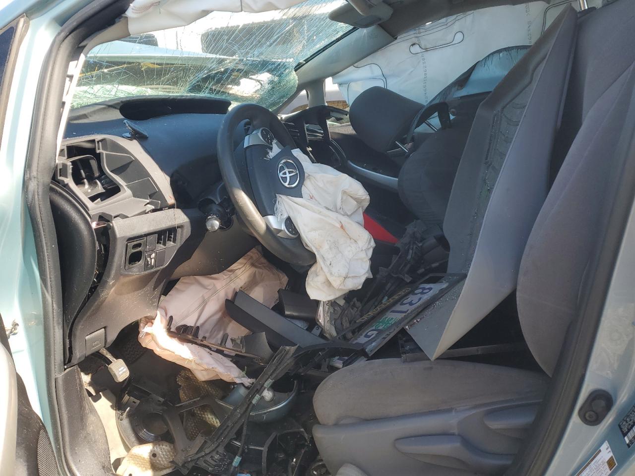 2014 Toyota Prius VIN JTDKN3DU0E1767695 Copart auction photo, front end / side damage thumbnail 7