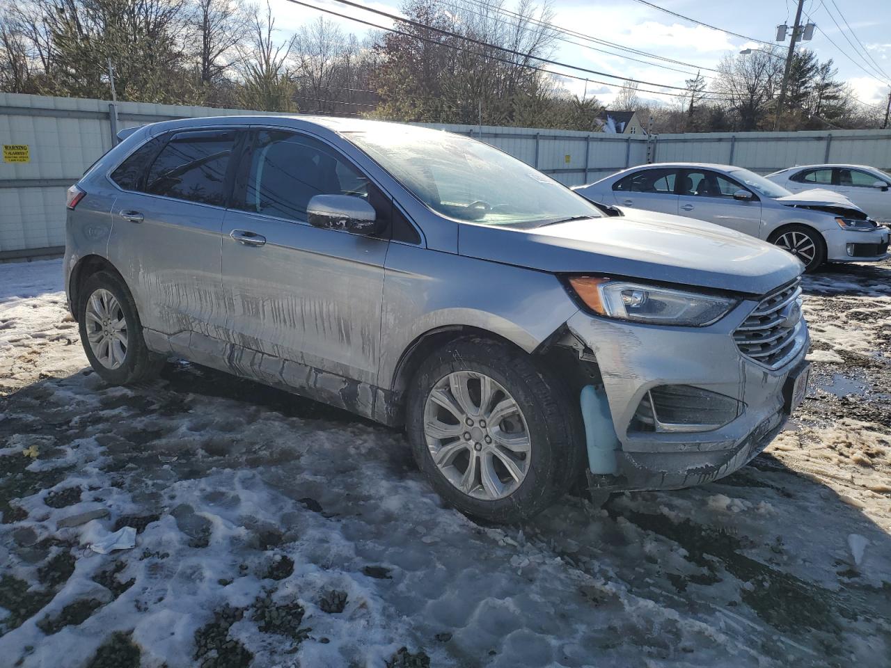 2021 Ford Edge VIN 2FMPK4K97MBA21231 Copart auction photo, front end / undercarriage damage thumbnail 4