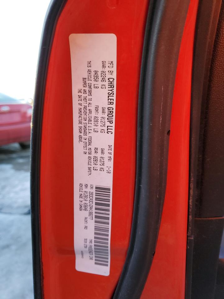 2010 Dodge Charger VIN 2B3CA3CV2AH188277 Copart auction photo, all over damage thumbnail 12