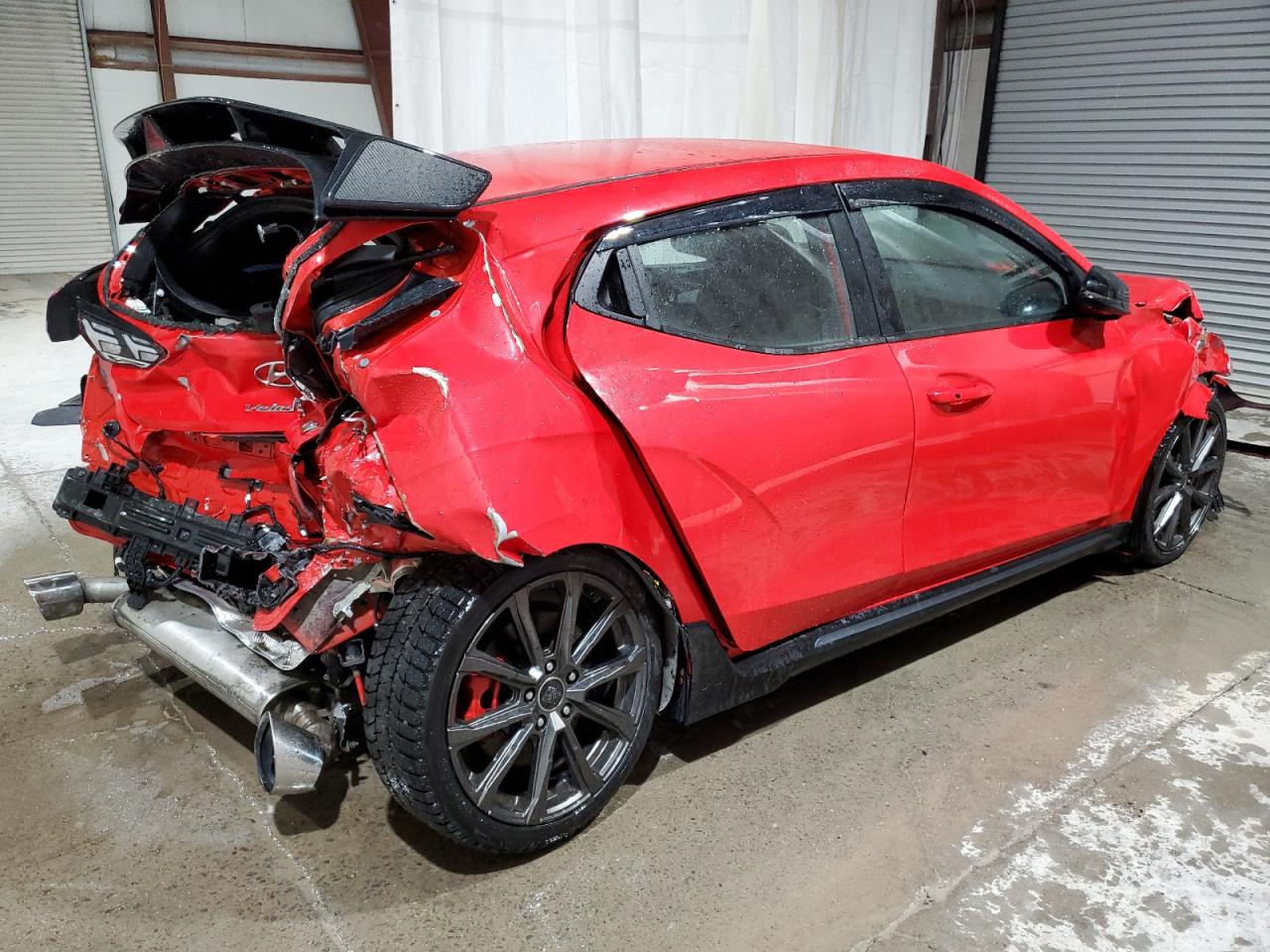 2020 Hyundai Veloster VIN KMHT36AH6LU005255 Copart auction photo, all over damage thumbnail 3
