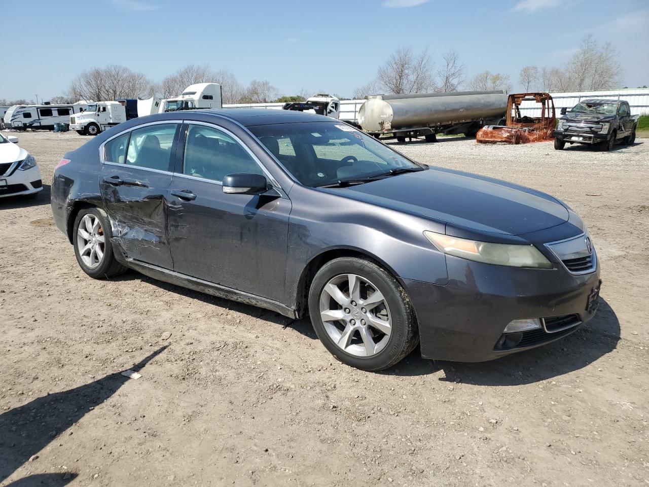 2012 Acura TL VIN 19UUA8F21CA015466 Copart auction photo, side damage thumbnail 4