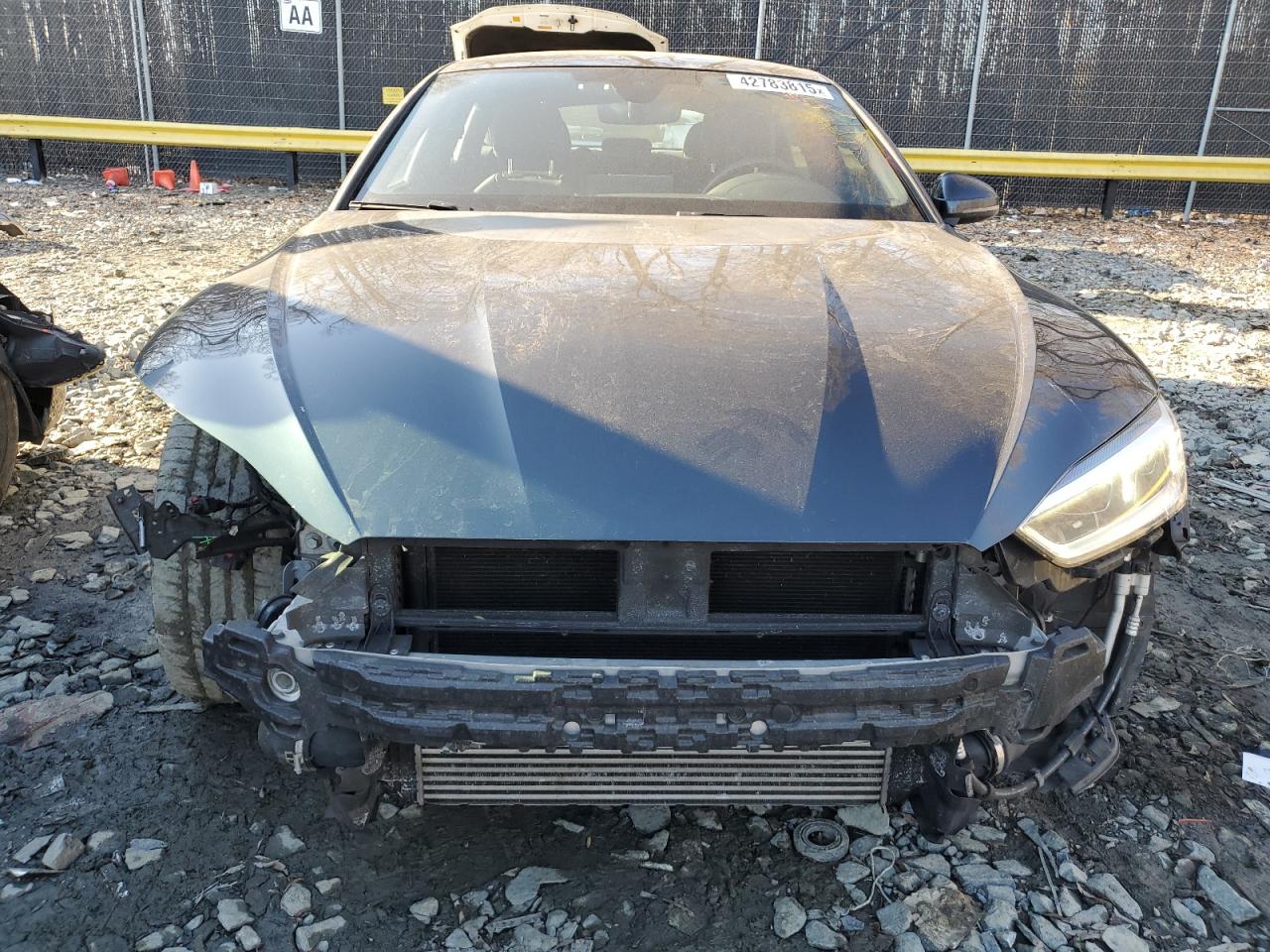2018 Audi A5 VIN WAUENCF54JA108240 Copart auction photo, front end / undercarriage damage thumbnail 5