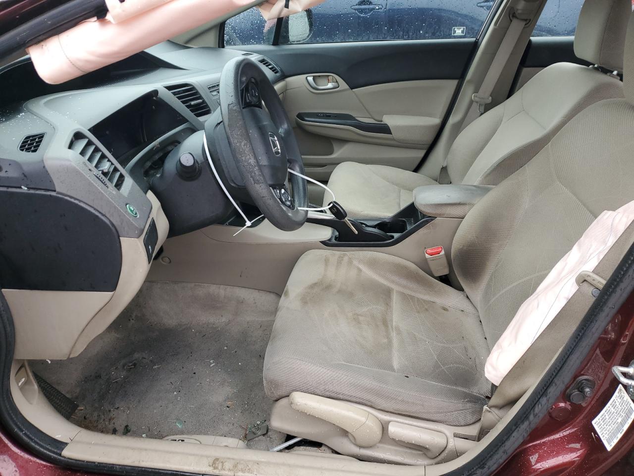 2012 Honda Civic VIN 19XFB2F5XCE377305 Copart auction photo, front end / side damage thumbnail 7