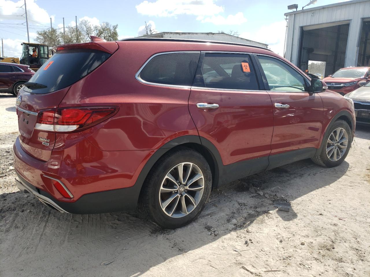 2017 Hyundai Santa Fe VIN KM8SNDHF4HU217707 Copart auction photo, water/flood damage thumbnail 3