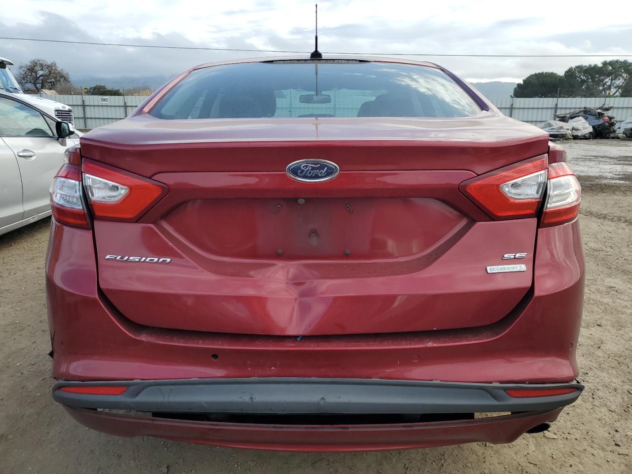 2014 Ford Fusion VIN 3FA6P0HDXER170487 Copart auction photo, rear end damage thumbnail 6