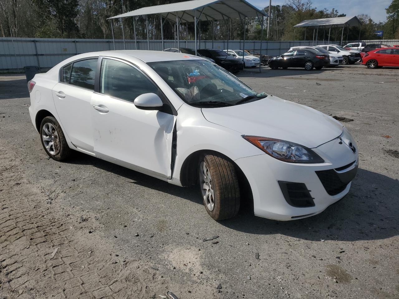 2010 Mazda 3 VIN JM1BL1SF0A1202033 Copart auction photo, front end / side damage thumbnail 4