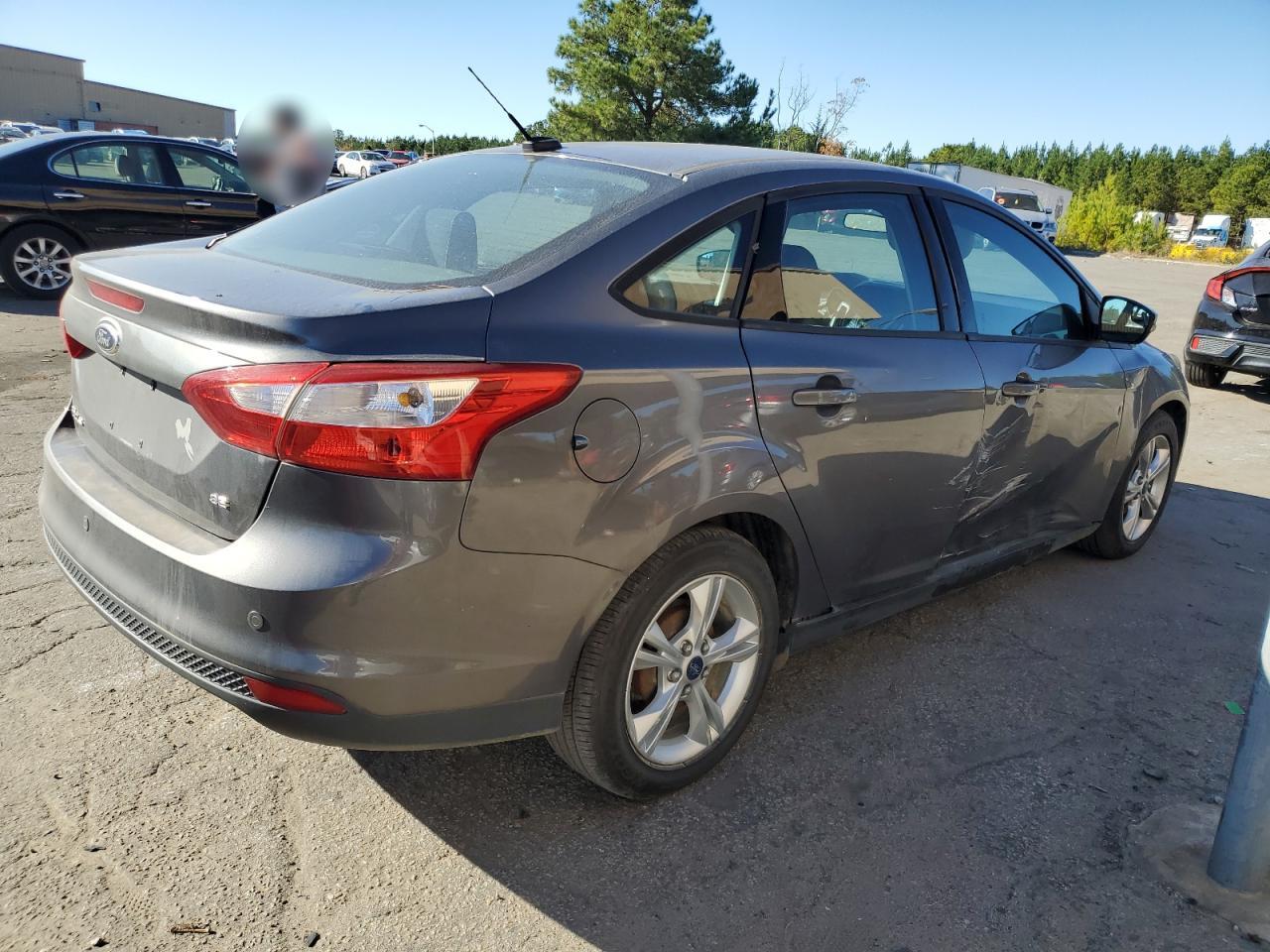 2014 Ford Focus VIN 1FADP3F2XEL370455 Copart auction photo, side damage thumbnail 3