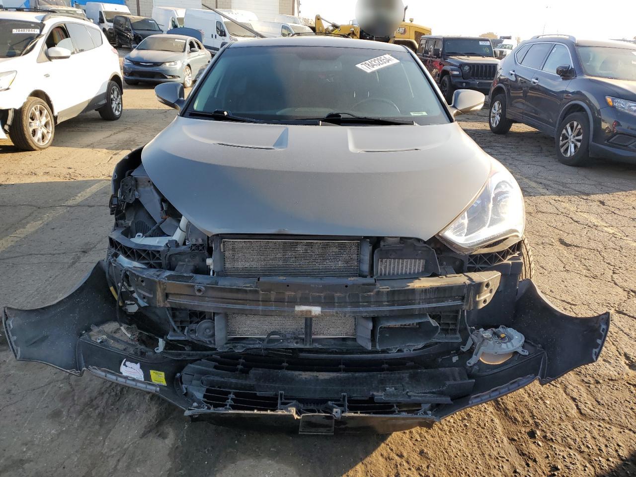 2013 Hyundai Veloster VIN KMHTC6AE8DU163460 Copart auction photo, front end damage thumbnail 5