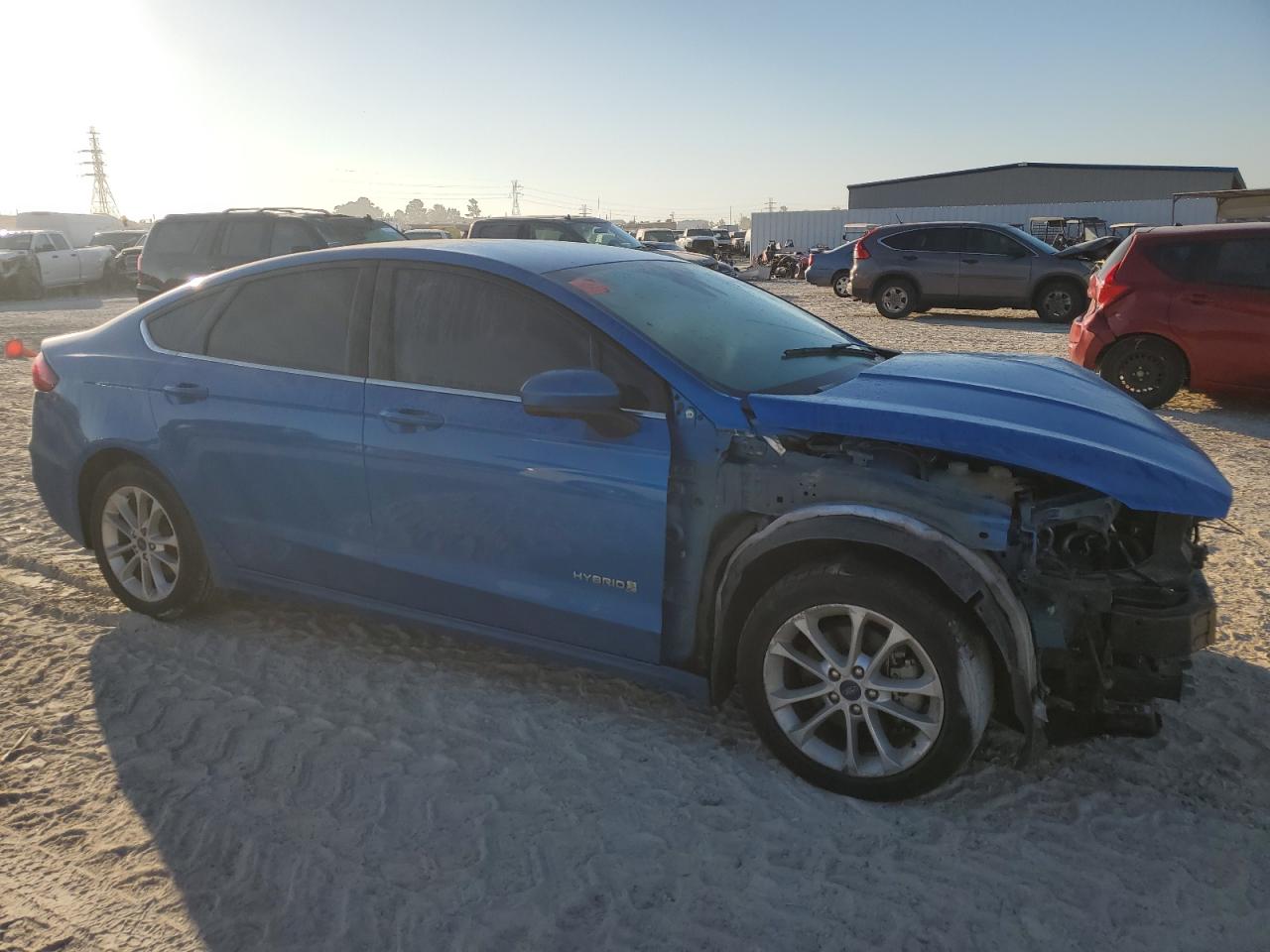 2019 Ford Fusion VIN 3FA6P0LU1KR277673 Copart auction photo, front end damage thumbnail 4