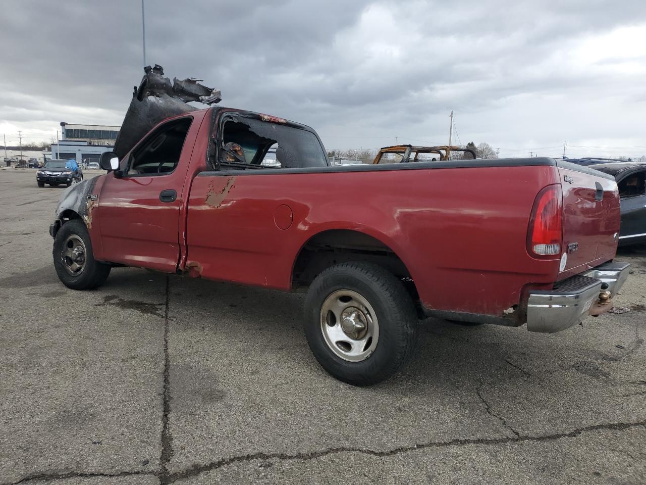 2002 Ford F-150 VIN 1FTRF17262NB62627 Copart auction photo, burn damage thumbnail 2