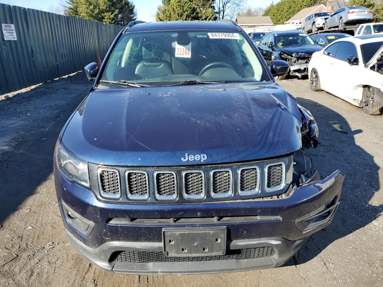 2020 Jeep Compass VIN 3C4NJDBB2LT218019 Copart auction photo, front end / undercarriage damage thumbnail 5