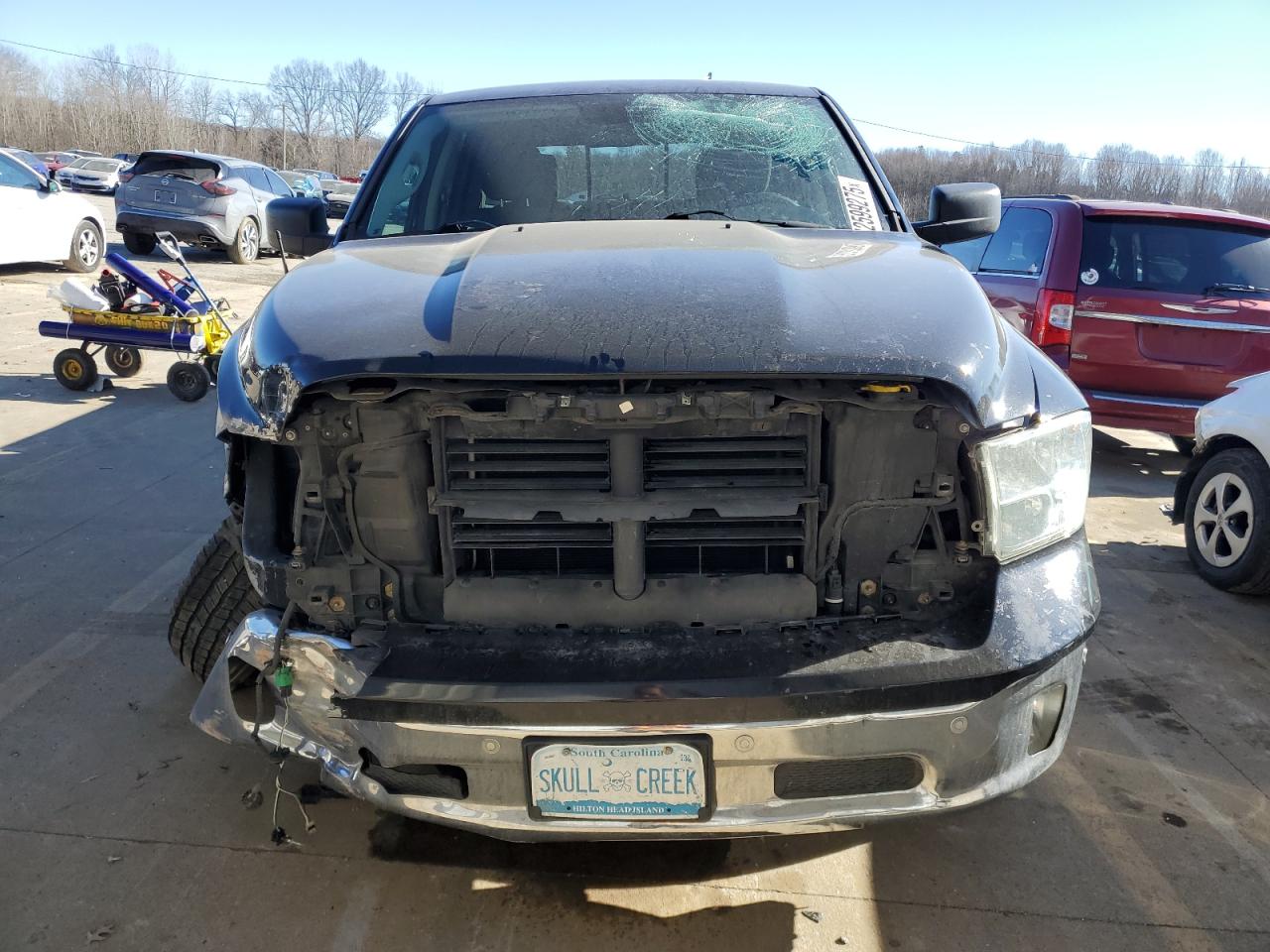 2014 RAM 1500 VIN 1C6RR7LT5ES169672 Copart auction photo, front end / undercarriage damage thumbnail 5