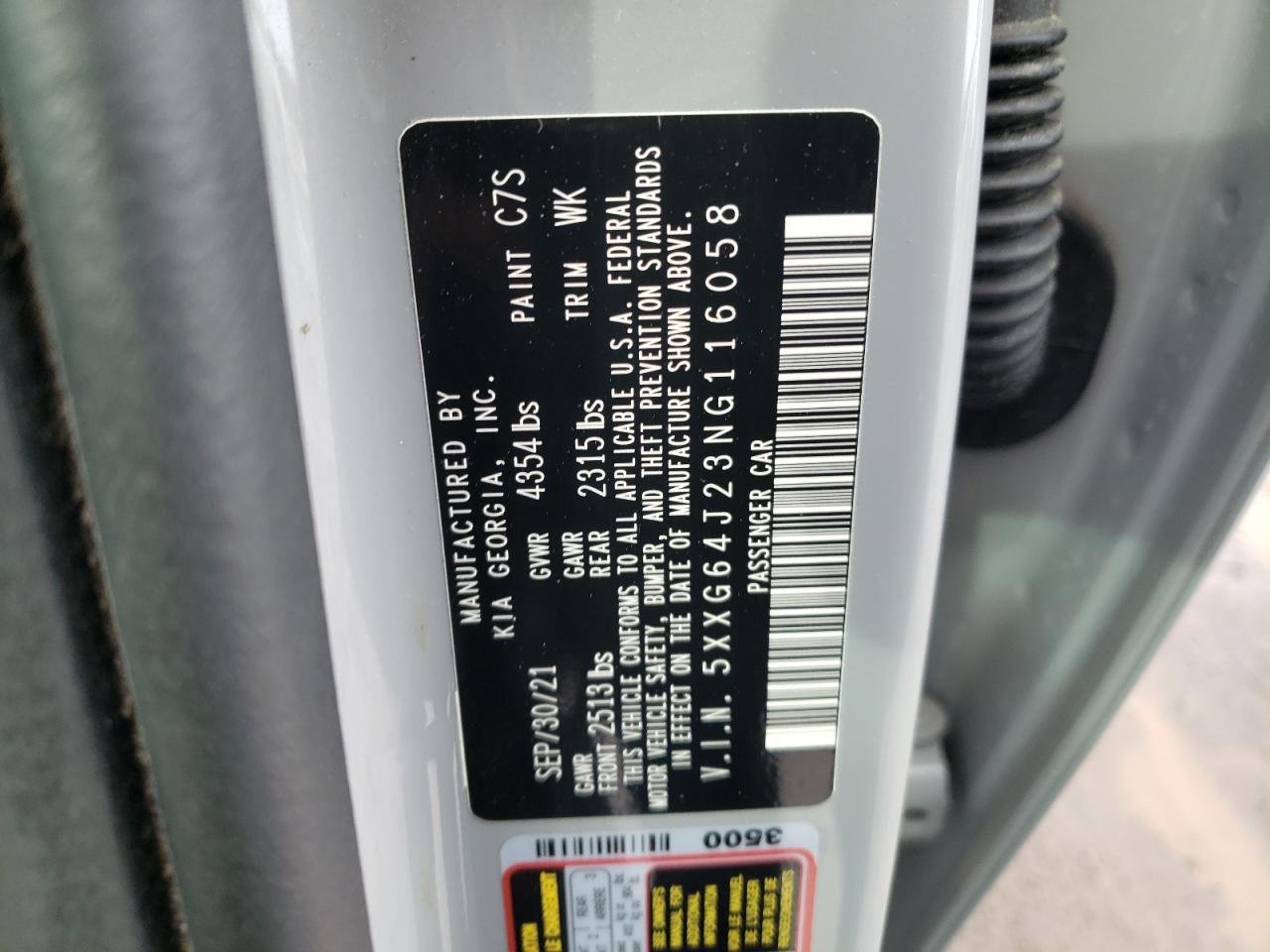 2022 KIA K5 VIN 5XXG64J23NG116058 Copart auction photo, front end damage thumbnail 12