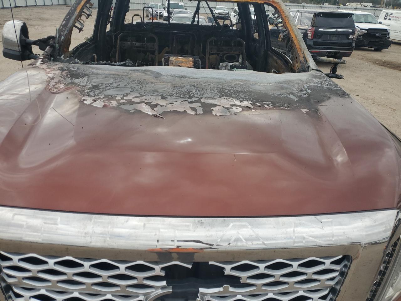 2016 Nissan Titan VIN 1N6BA1F44GN509914 Copart auction photo, frame damage / burn - interior damage thumbnail 11
