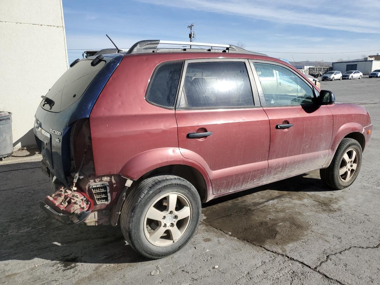 2007 Hyundai Tucson VIN KM8JM12B47U615419 Copart auction photo, rear end / rejected repair damage thumbnail 3