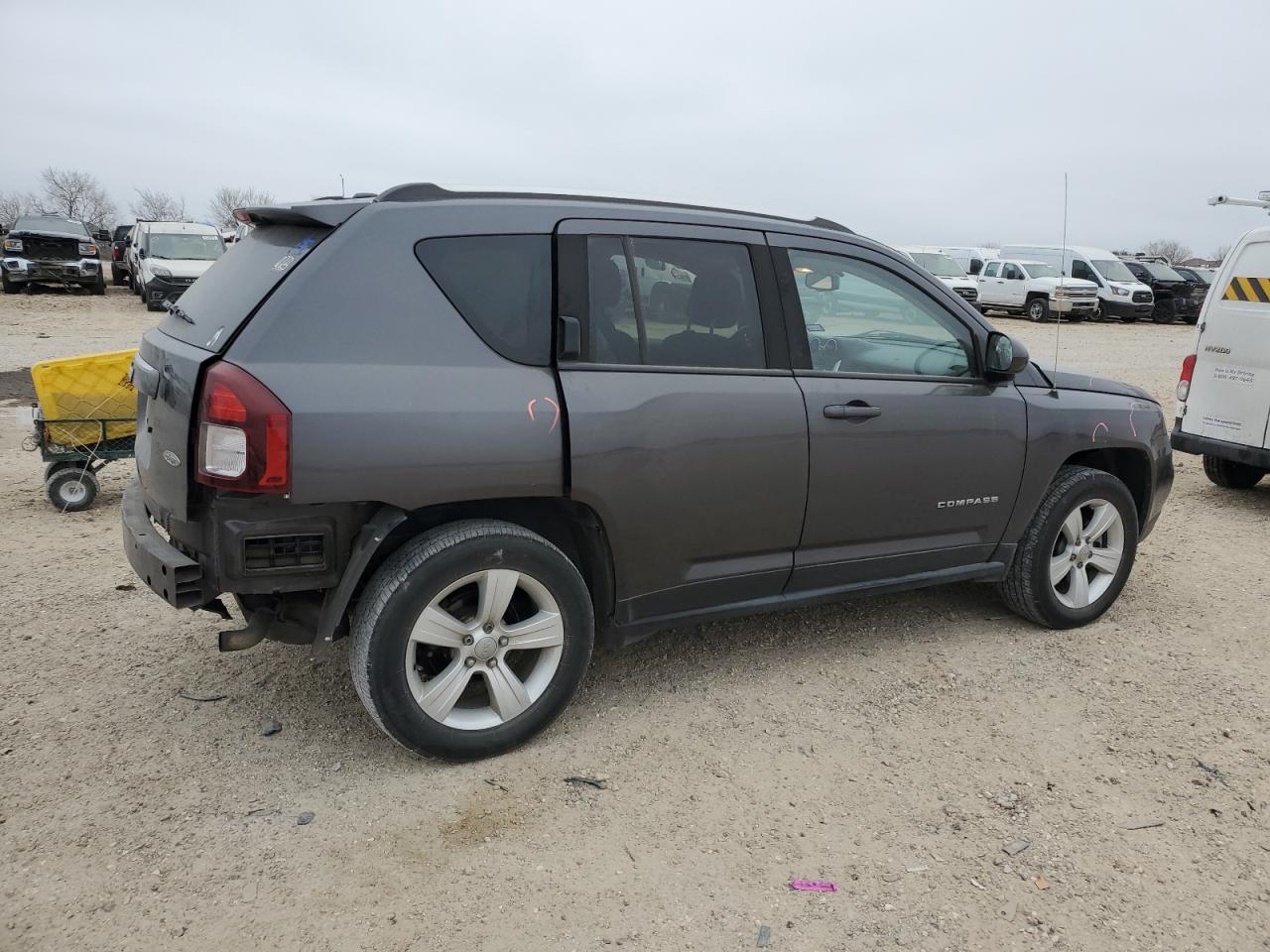 2015 Jeep Compass VIN 1C4NJDEB7FD109884 Copart auction photo, side / all over damage thumbnail 3