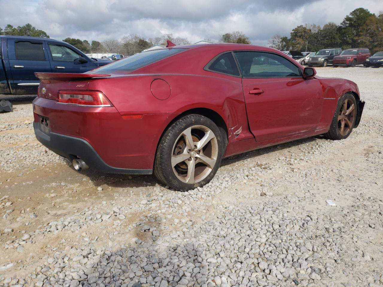 2015 Chevrolet Camaro VIN 2G1FF1E33F9242130 Copart auction photo, front end / side damage thumbnail 3