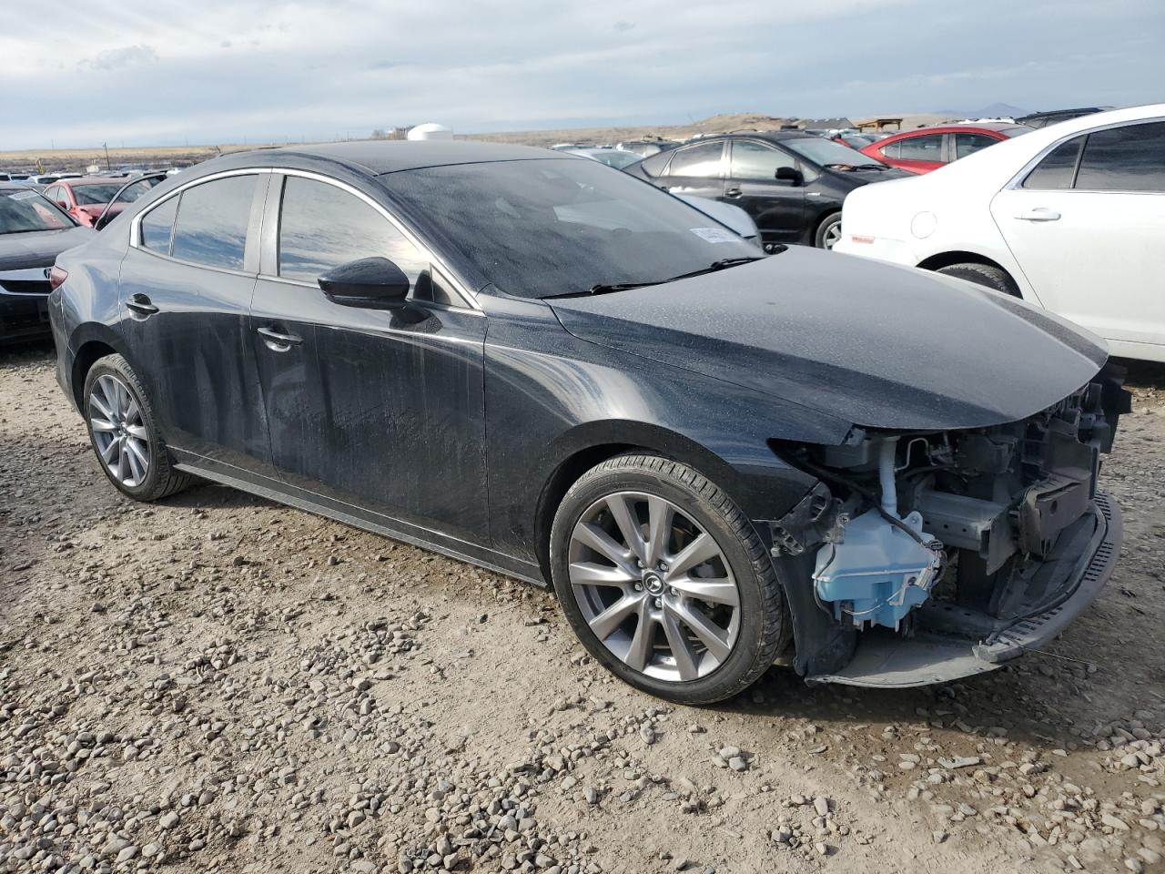 2021 Mazda 3 VIN JM1BPABL9M1330348 Copart auction photo, front end / side damage thumbnail 4